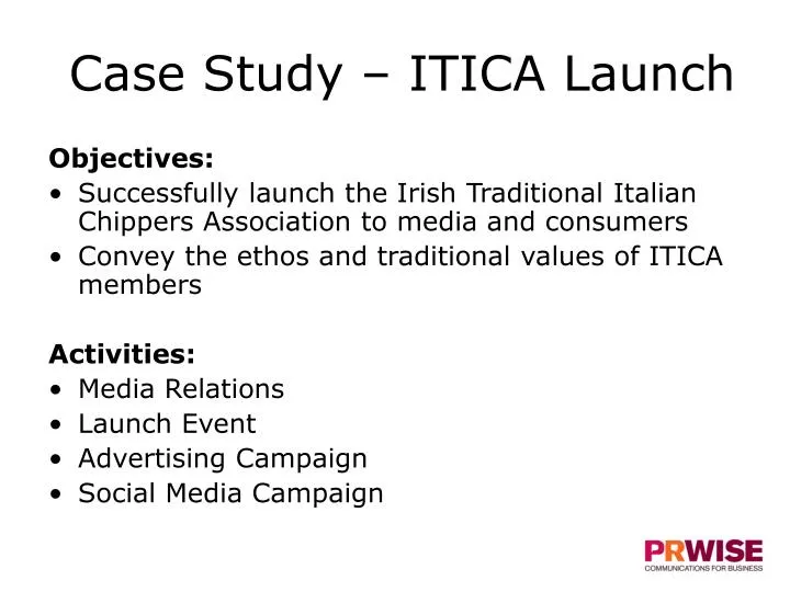 case study itica launch