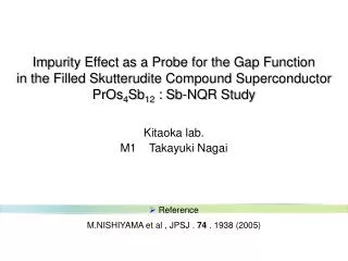 Kitaoka lab. M1 Takayuki Nagai