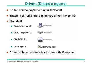 drive t disqet e ngurta
