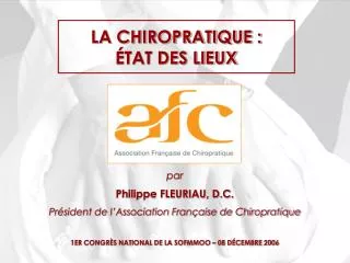 la chiropratique tat des lieux