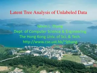 Latent Tree Analysis of Unlabeled Data