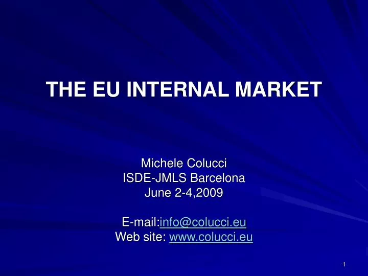 the eu internal market