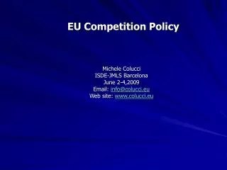 EU Competition Policy