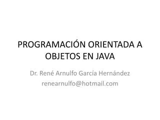 programaci n orientada a objetos en java