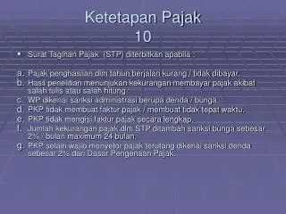 ketetapan pajak 10