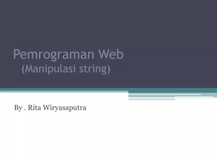 pemrograman web manipulasi string