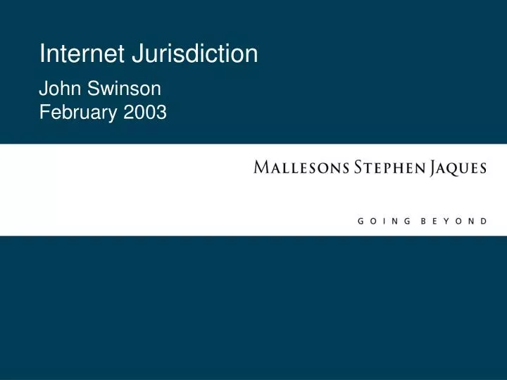 internet jurisdiction