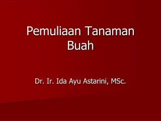 pemuliaan tanaman buah