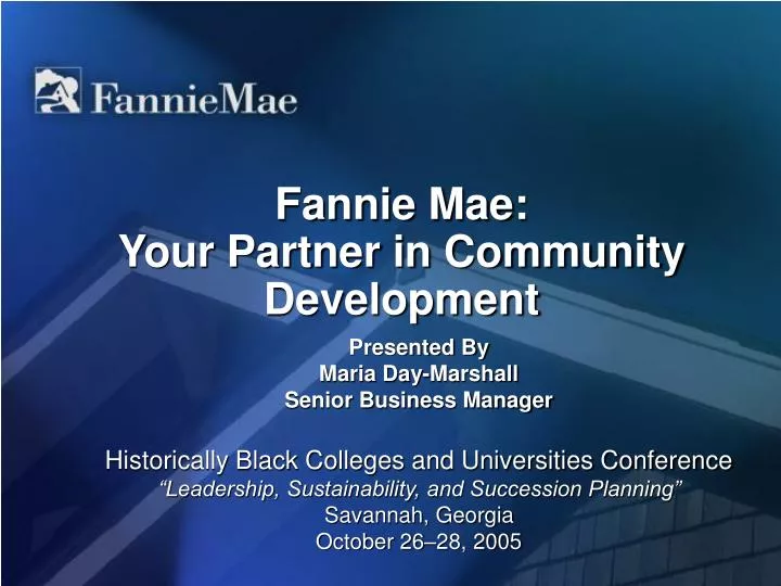 fannie mae your partner in community development