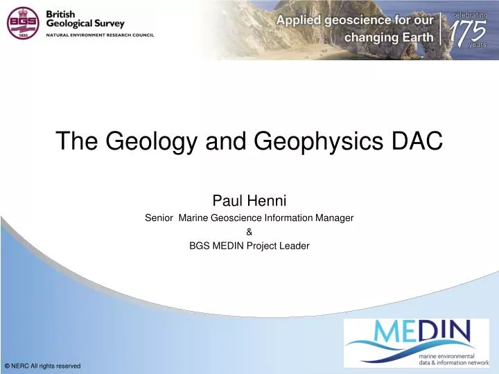 the geology and geophysics dac