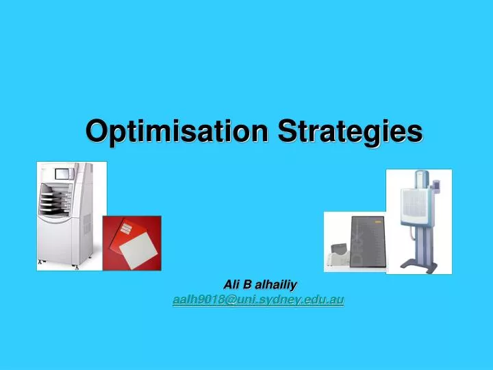 optimisation strategies