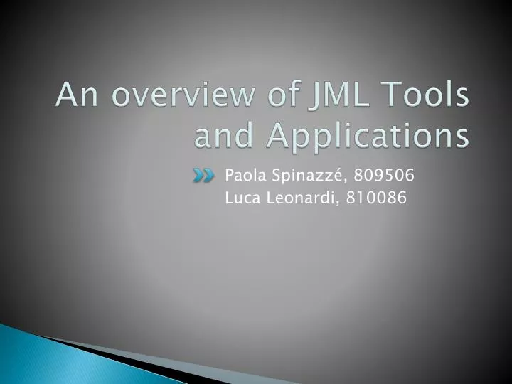 an overview of jml tools and applications