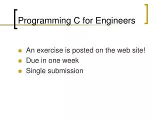 Programming C for Engineers