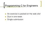Programming C for Engineers - slide 1