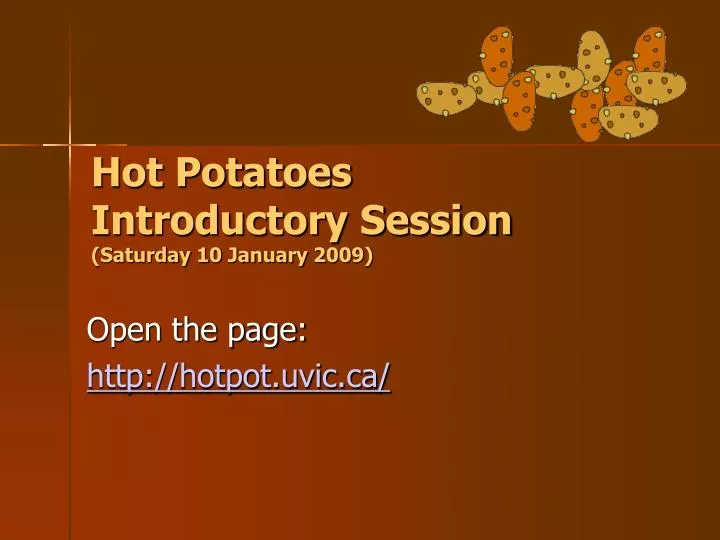 open the page http hotpot uvic ca