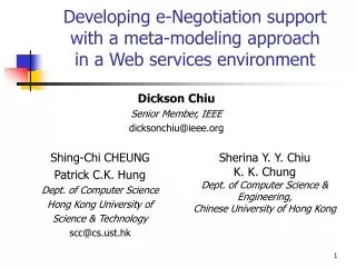 Developing e-Negotiation support with a meta-modeling approach in a Web services environment