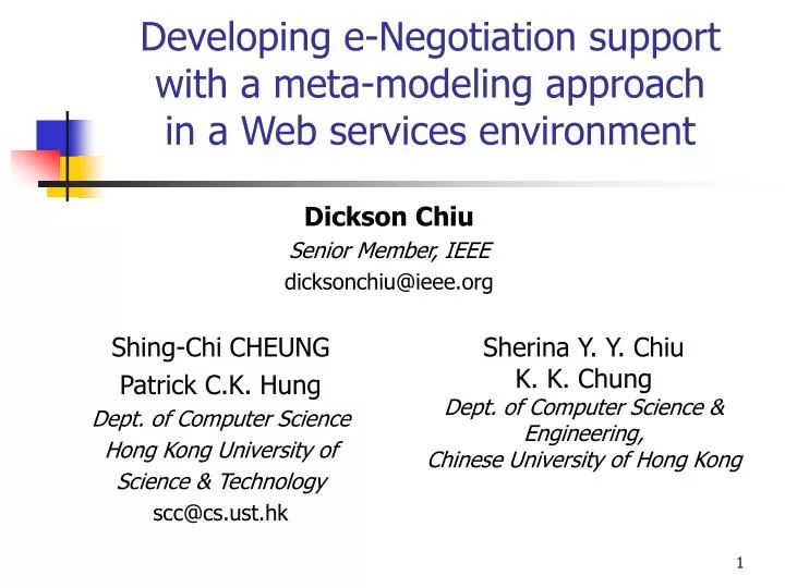 developing e negotiation support with a meta modeling approach in a web services environment