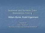 Nonlinear and Symbolic Data Dependence Testing - slide 1