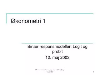 konometri 1