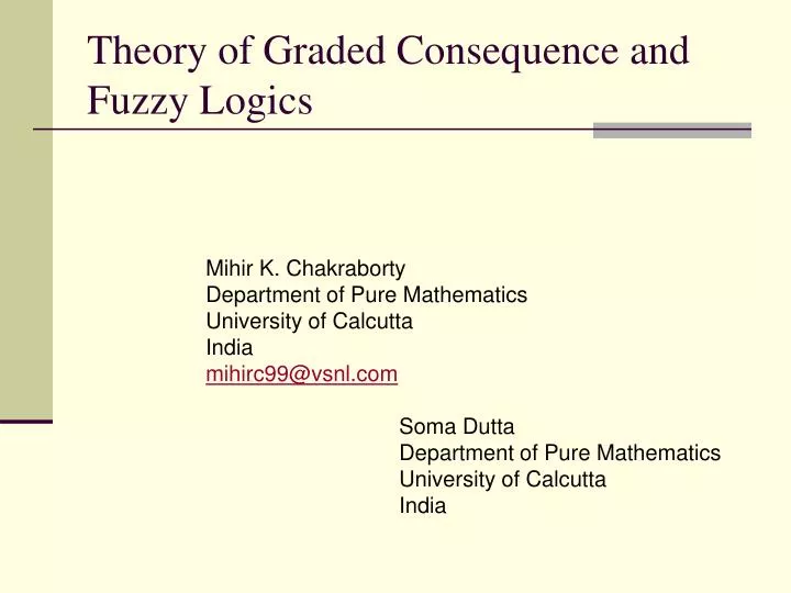 theory of graded consequence and fuzzy logics