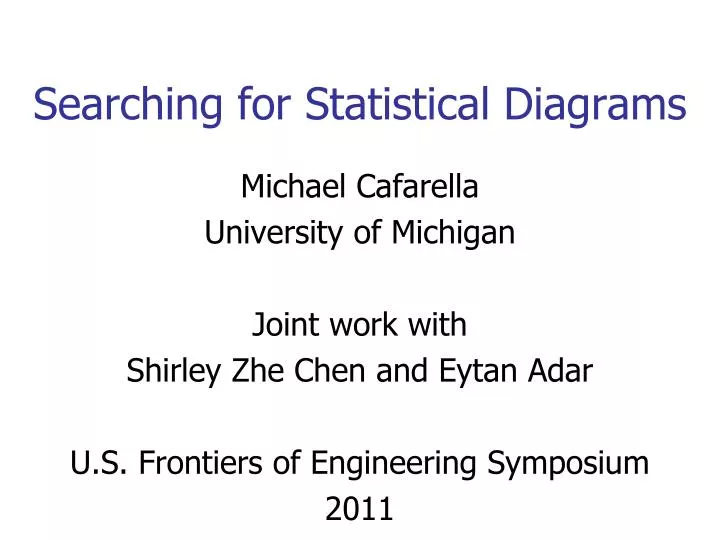 searching for statistical diagrams