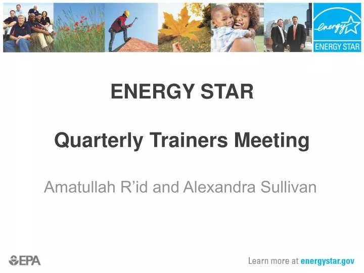 energy star quarterly trainers meeting