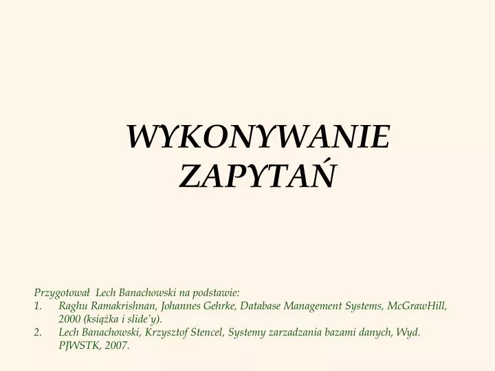 wykonywanie zapyta