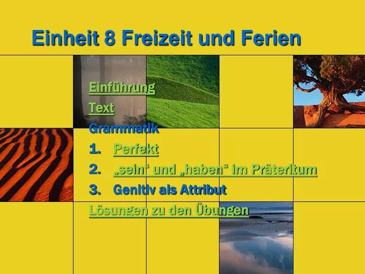 einheit 8 freizeit und ferien