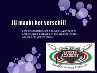 jij maakt het verschil