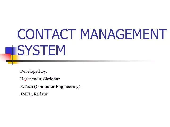 contact management system