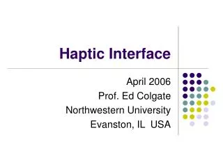 Haptic Interface