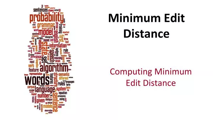 minimum edit distance