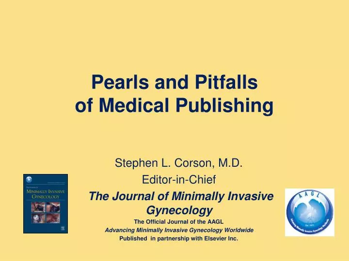 pearls and pitfalls of medical publishing