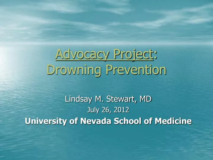 advocacy project drowning prevention
