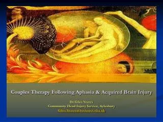 Couples Therapy Following Aphasia &amp; Acquired Brain Injury