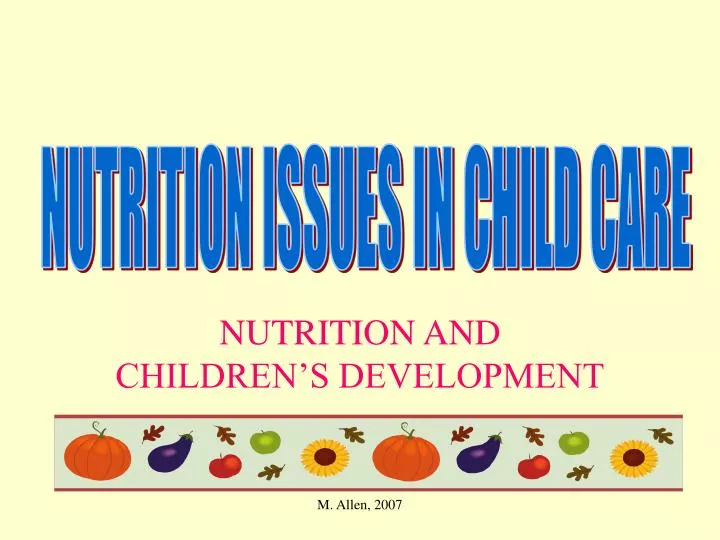 nutrition and children s development