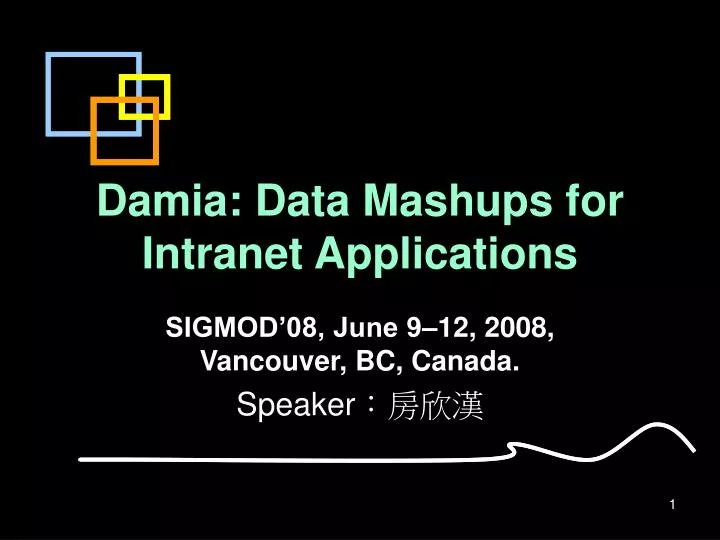 damia data mashups for intranet applications