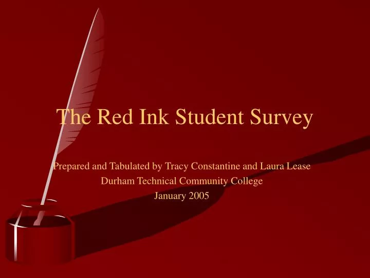 the red ink student survey