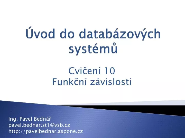 vod do datab zov ch syst m