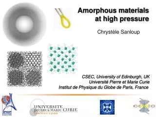 Amorphous materials at high pressure