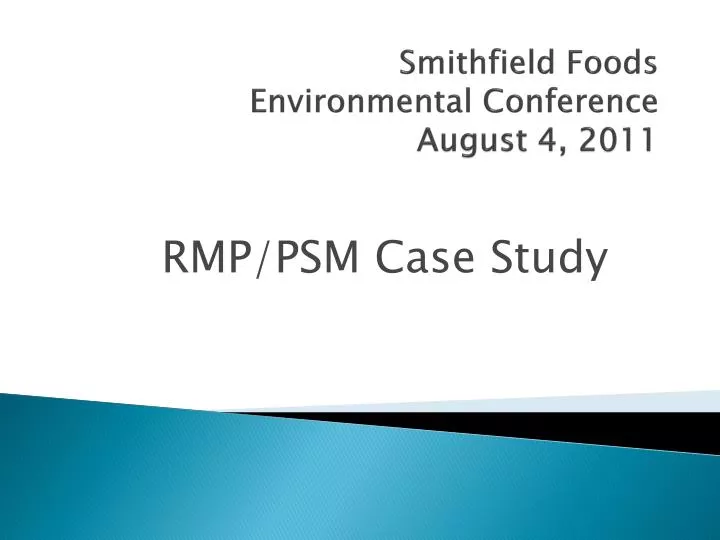 smithfield foods environmental conference august 4 2011