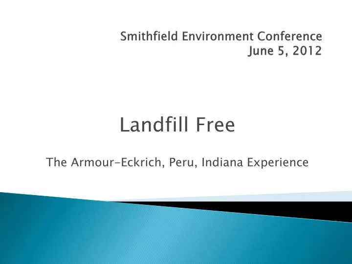 smithfield environment conference june 5 2012
