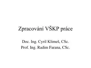 zpracov n v kp pr ce