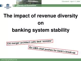 The impact of revenue diversity on banking system stability