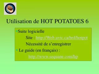 utilisation de hot potatoes 6