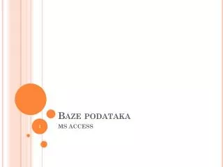 baze podataka