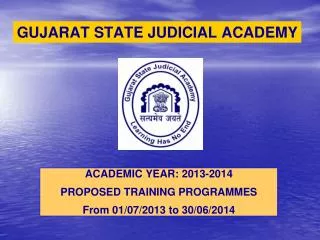 GUJARAT STATE JUDICIAL ACADEMY