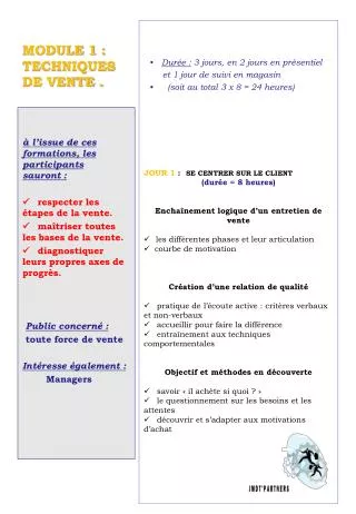 module 1 techniques de vente