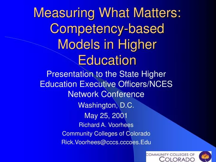 measuring what matters competency based models in higher education