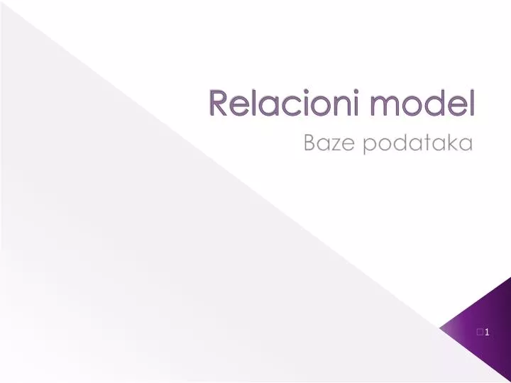 relacioni model